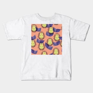 Cute Hedgehog Vector Pattern Seamless Kids T-Shirt